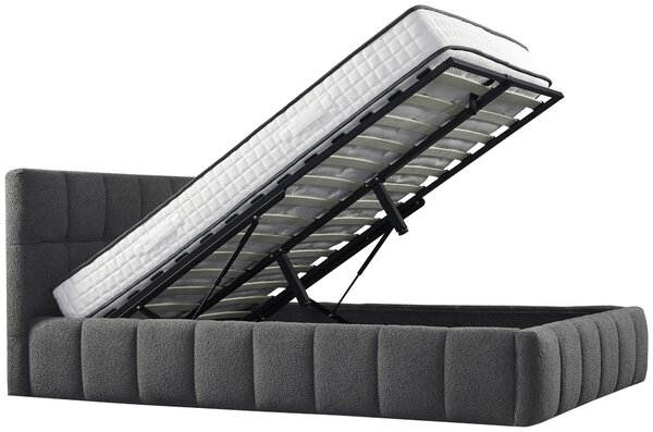 ČALOUNĚNÁ POSTEL, 140/200 cm, šedá Livetastic - Postele s úložným prostorem, Online Only