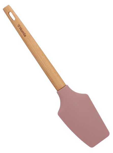 Kuchyňská stěrka - špachtle ze silikonu s dřevěnou rukojetí 30x7 cm Homla