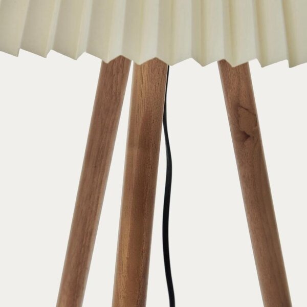 Béžová bavlněná stojací lampa Kave Home Benicarlo 149 cm