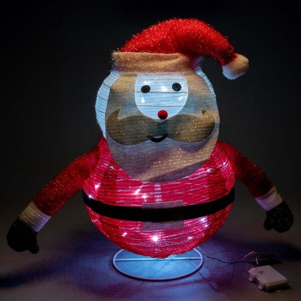 LED vánoční Santa 58 cm, venkovní/vnitřní dekorace, 30 LED
