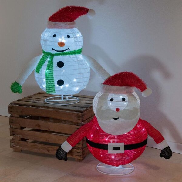 LED vánoční Santa 58 cm, venkovní/vnitřní dekorace, 30 LED