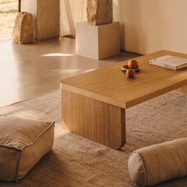 Kave Home Dubový konferenční stolek Oaq 140 x 75 cm