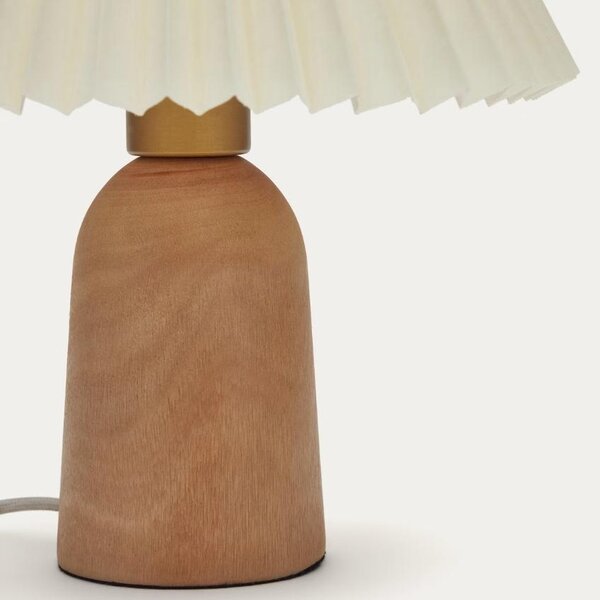 Béžová bavlněná stolní lampa Kave Home Benicarlo