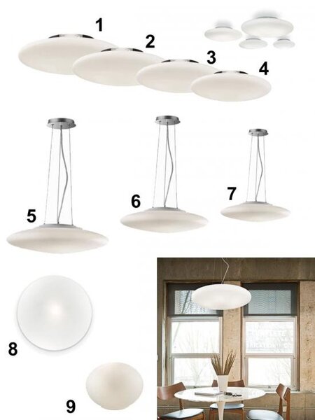Nástěnné a stropní svítidlo Ideal lux Smarties AP1 014814 1x40W G9 - elegantní řada