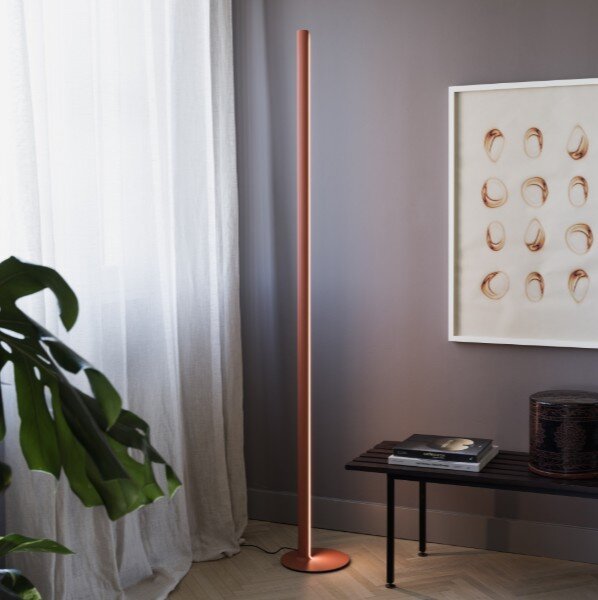 Ideal Lux Stojací LED svítidlo DORICA, PT 3, Ø 300 mm, 1900 mm Barva: Mosaz, Teplota světla: 3000K