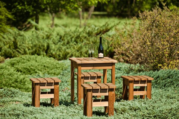 Dřevěná zahradní sestava PROWOOD z ThermoWood - SET S5 - Samostatný set