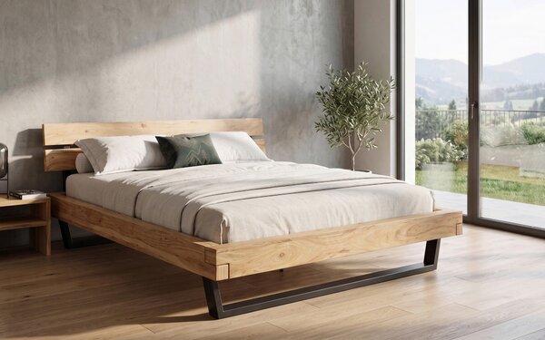 TRÁMOVÁ POSTEL, 200/200 cm, přírodní barvy MID.YOU - Online Only postele, Online Only