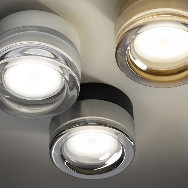 Ideal Lux Designové nástěnné svítidlo LOLLY AP1, 1xGX53, Ø 105 mm, IP44 Barva: Oranžová