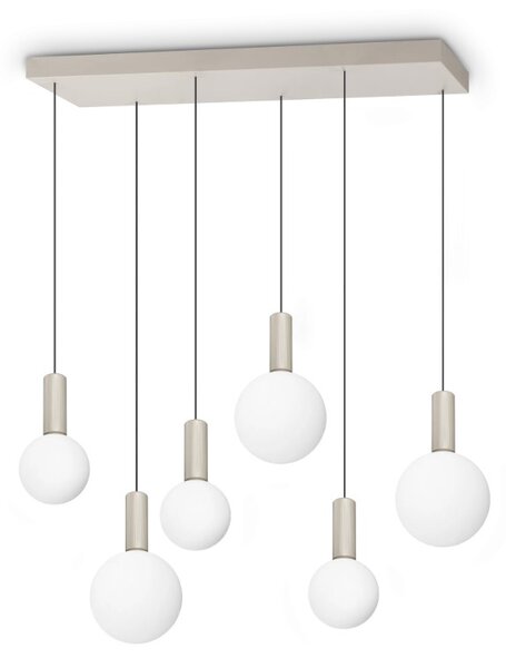 Ideal Lux Stropní/závěsné LED svítidlo ODEON SP6 Linear, d 880 mm, v 2530 mm, 39 W Barva: Bílá, Teplota světla: 3000K