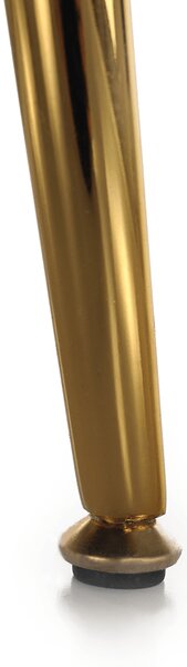 KONDELA Lavice ve stylu Art-deco, růžová Velvet látka / gold chrom-zlatý, NOBLIN