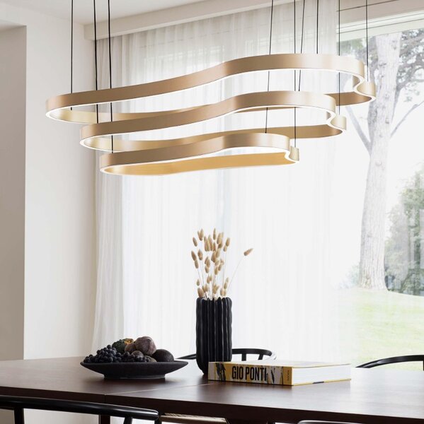 Ideal Lux Závěsné LED svítidlo WAVES-2, d 1254 mm, 45 W Barva: Bílá, Teplota světla: 3000K