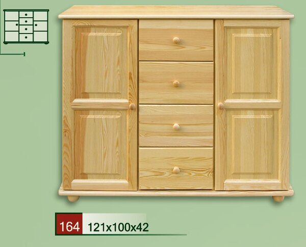 Dřevěná komoda CLASSIC 164 z masivu borovice