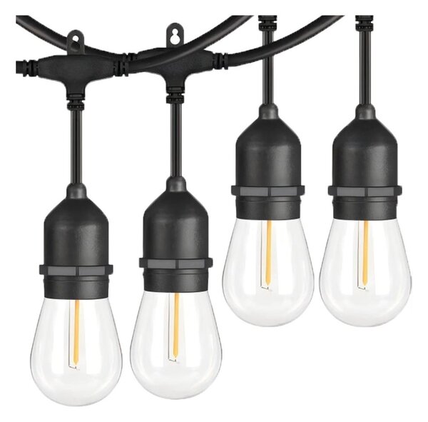 LED Venkovní dekorační řetěz 20xE27/1W/230V 20 m IP65 černá