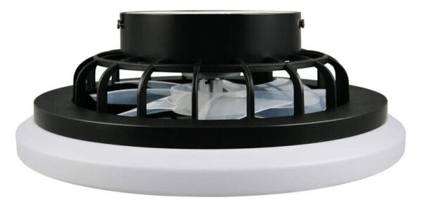 Trio Leuchten R69222132 ROTSUND - Stropní LED černý ventilátor s dálkovým ovladačem, LED 22W, 3000lm, 2700-6500K, Ø 38cm (LED stropní ventilátor stmívatelný ovladačem)