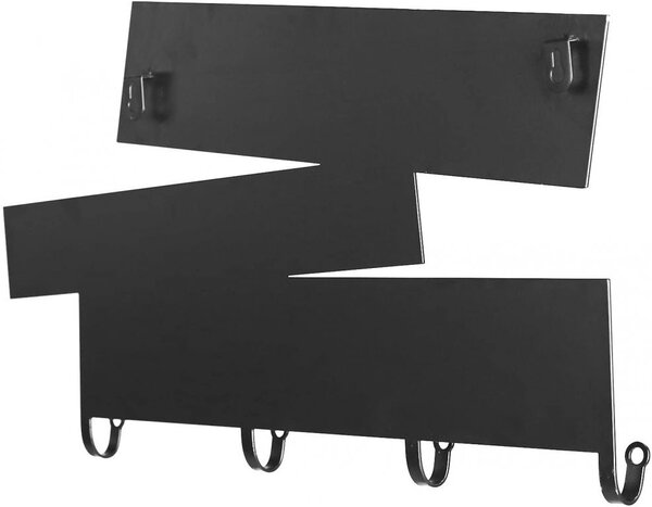 Designové kovové háčky na zeď 48 x 27 cm, 4 háčky