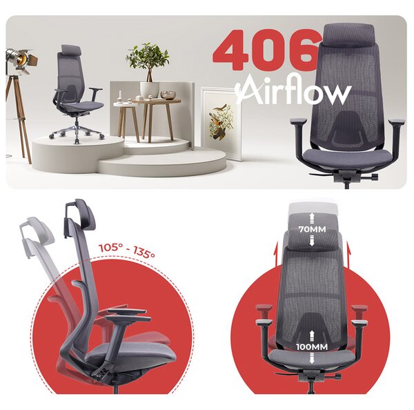MOSH Kancelářská židle Airflow F černá