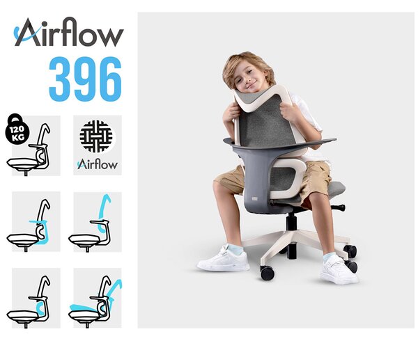 MOSH Kancelářská židle Airflow 396 šedá