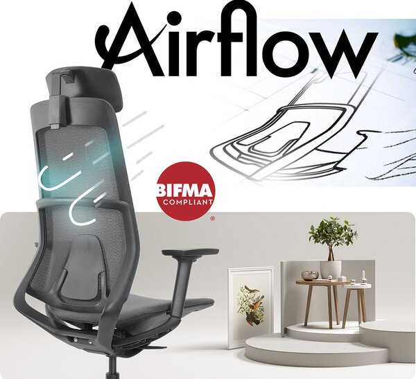 MOSH Kancelářská židle Airflow F černá