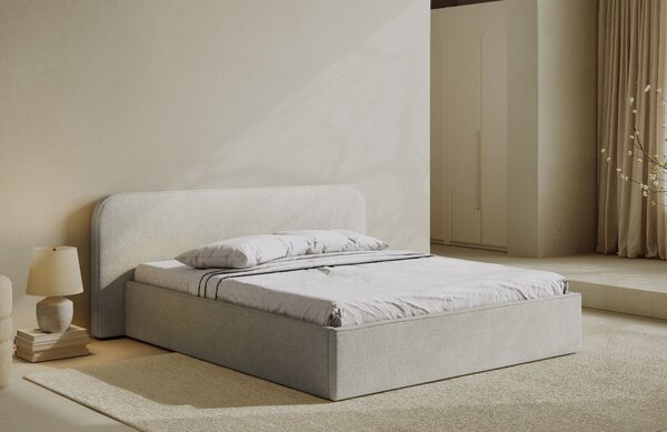 Micadoni Bouclé postel Elizabeth 160 x 200 cm s úložným prostorem