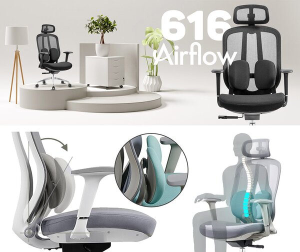MOSH Kancelářská židle Airflow 616 černá