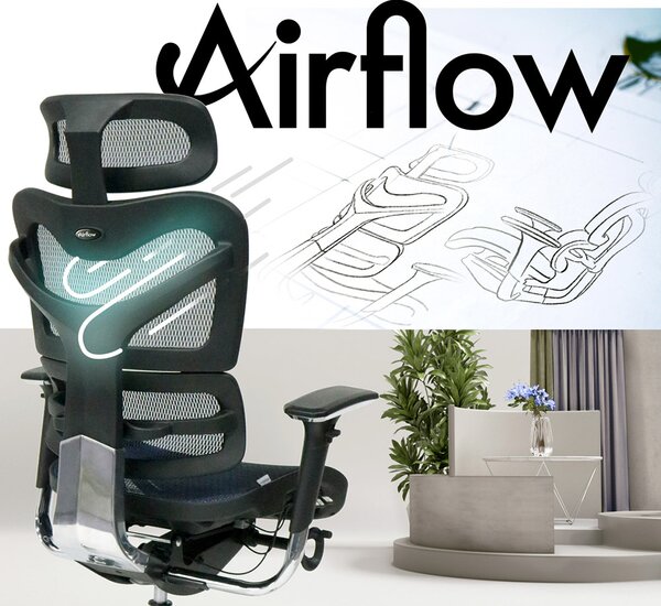 MOSH Kancelářská židle Airflow 702 modrá