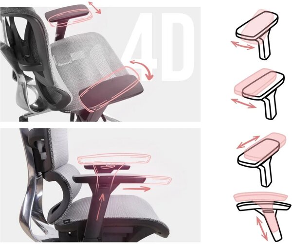 MOSH Kancelářská židle Airflow 690 černá/bílá