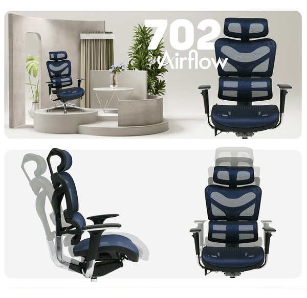 MOSH Kancelářská židle Airflow 702 modrá