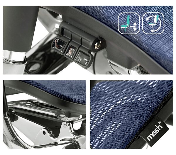 MOSH Kancelářská židle Airflow 702 modrá