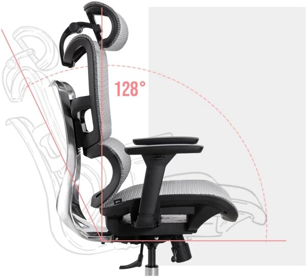 MOSH Kancelářská židle Airflow 690 černá/bílá