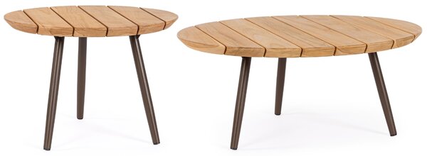 Bizzotto Set dvou zahradních stolků Talaia 50/70 cm