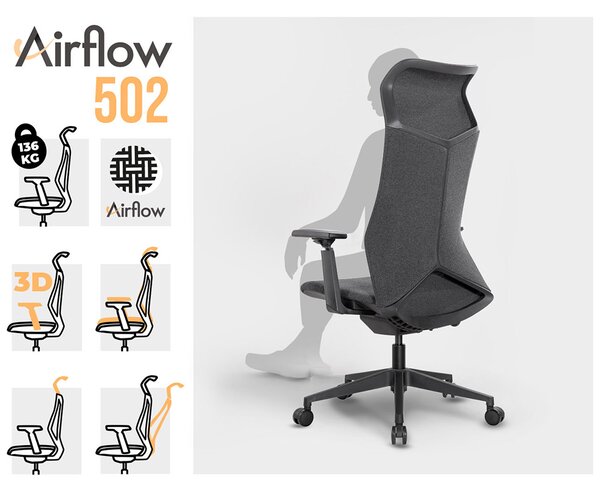 MOSH Kancelářská židle Airflow 502 černá