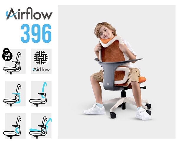 MOSH Kancelářská židle Airflow 396 oranžová