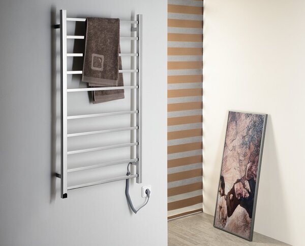 Sapho Sapho, ESKINADO elektrický sušák ručníků, hranatý, 620x1160 mm, 120 W, nerez, ER430V