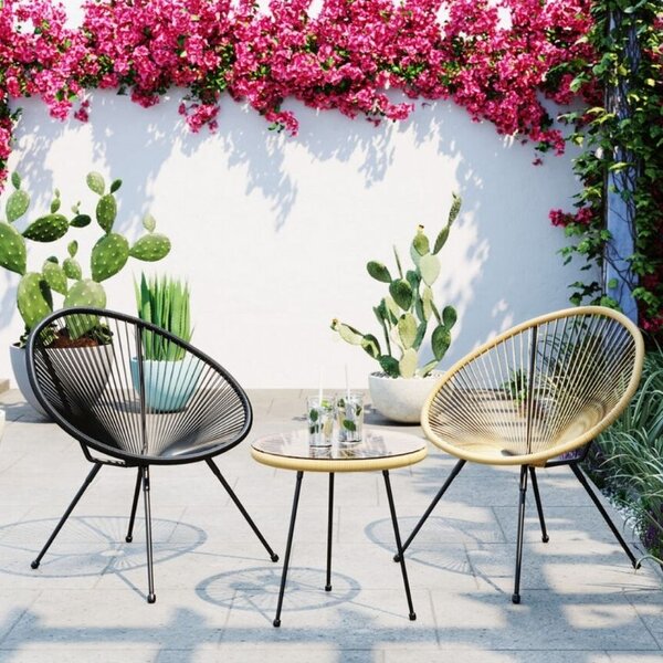 Kare Design Béžové zahradní křeslo Acapulco s výpletem