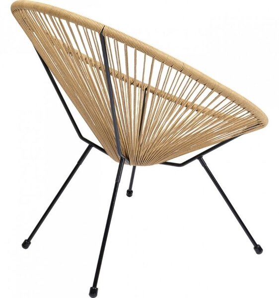 Kare Design Béžové zahradní křeslo Acapulco s výpletem