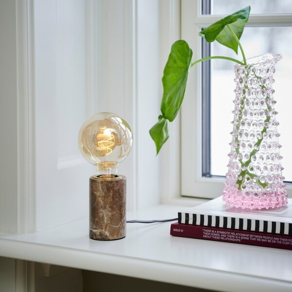 Nordlux Hnědá mramorová stolní lampa Siv