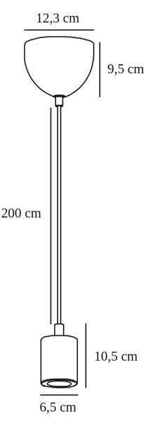 Nordlux Bílé mramorové závěsné světlo Siv 6,5 cm