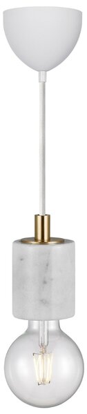 Nordlux Bílé mramorové závěsné světlo Siv 6,5 cm