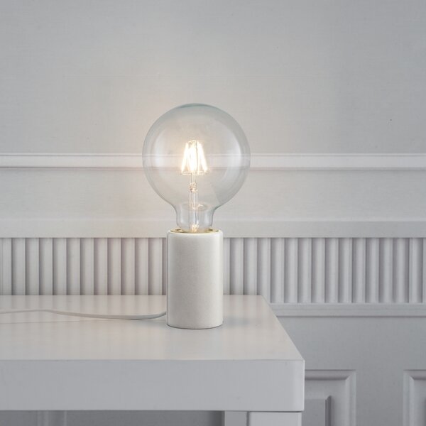 Nordlux Bílá mramorová stolní lampa Siv