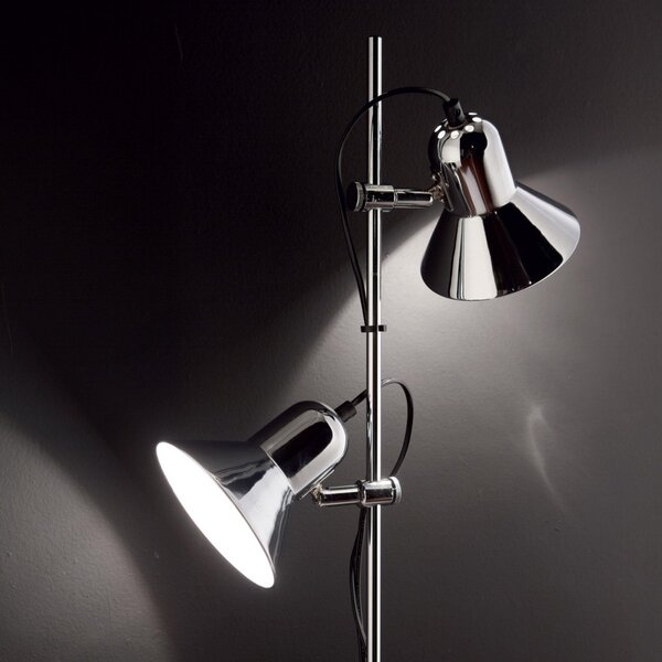 Stojací lampa Ideal lux Polly PT2 061122 2x60W E27 - chrom
