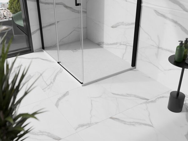 Mexen Stone+ obdélníkový kompozitní sprchový kout 80 x 70 cm, bílý - 44107080