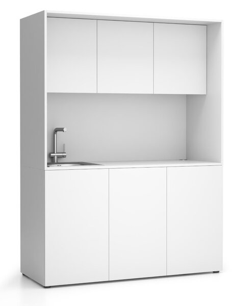 Kuchyňka NIKA se dřezem a baterií 1481 x 600 x 2000 mm, bílá, levé