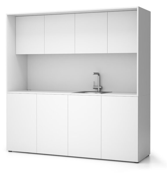 Kuchyňka NIKA se dřezem a baterií 1963 x 600 x 2000 mm, bílá, pravé