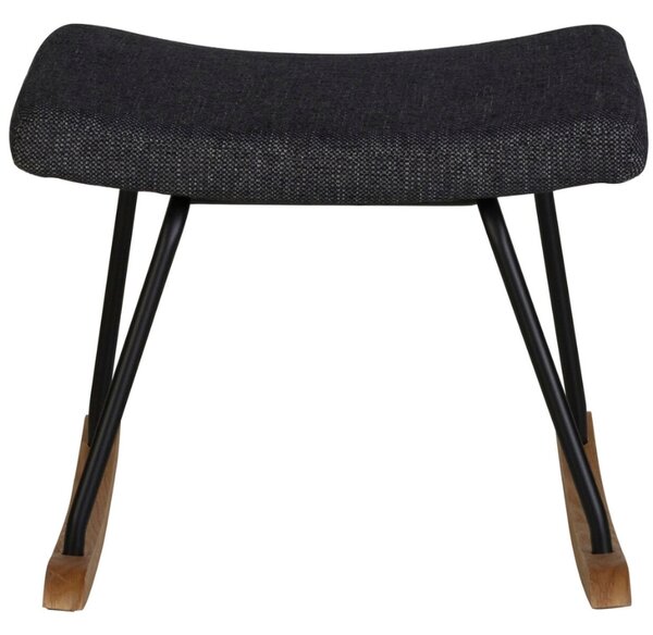 -25 % Dny MOMENTI– Černá čalouněná podnožka Quax De Luxe 57 x 42 cm