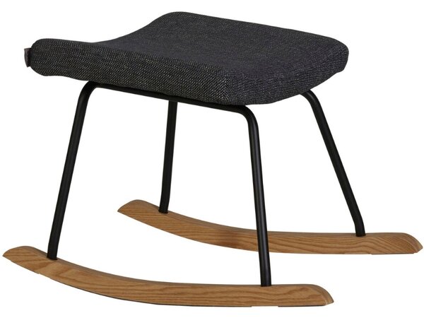 -25 % Dny MOMENTI– Černá čalouněná podnožka Quax De Luxe 57 x 42 cm