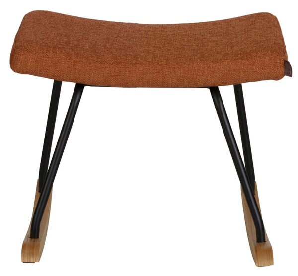Terakotově červená čalouněná podnožka Quax De Luxe 57 x 42 cm