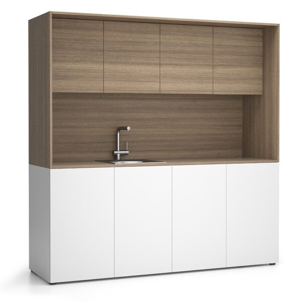 Kuchyňka NIKA se dřezem a baterií 1963 x 600 x 2000 mm, dub přírodní, levé