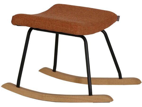 Terakotově červená čalouněná podnožka Quax De Luxe 57 x 42 cm