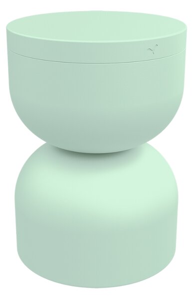 Mátově zelený hliníkový zahradní stolek Fermob Piapolo 32 cm
