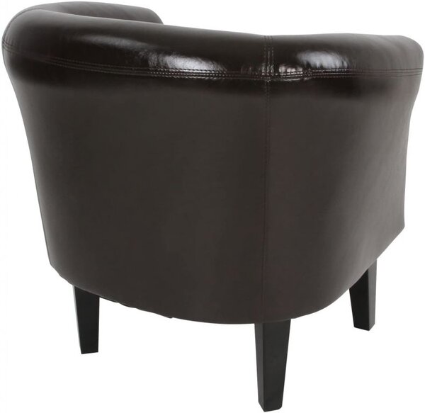 Miadomodo Křeslo Chesterfield, 58x71x70 cm, hnědé